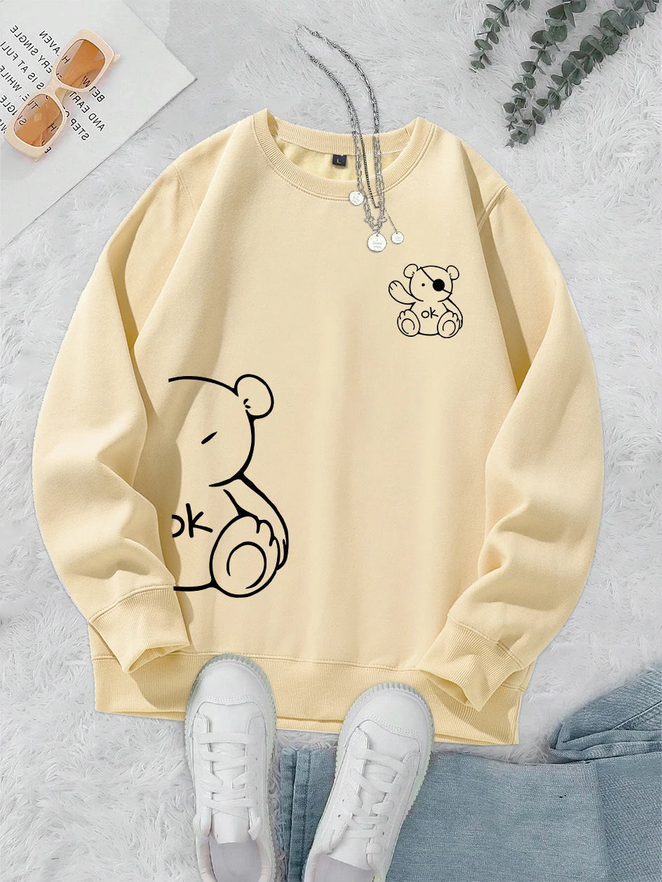 Unisex Katten Trui β Minimalistische Oversized Sweater met Kattenlijnprint