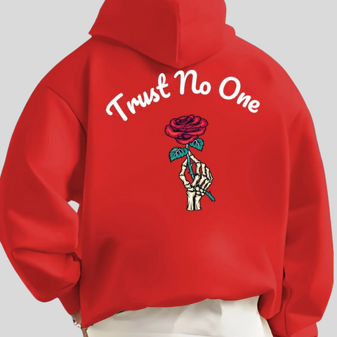 Trust No One” Hoodie – Unisex Streetwear Trui met Roos Design