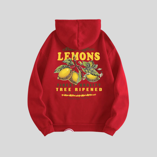 Lemons Make Lemonade” Hoodie – Unisex Sweater met Fruitprint