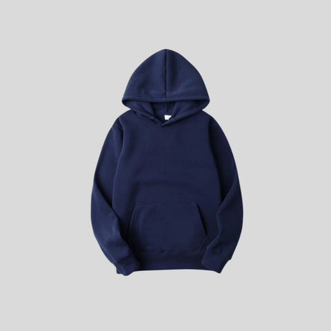 Unisex Navy Blauwe Hoodie – Comfortabele Oversized Sweater met Capuchon