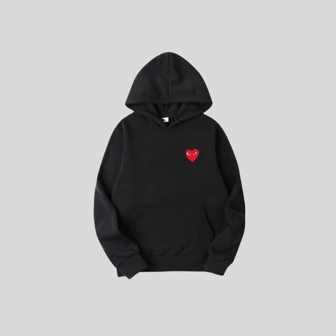 Hoodie met Geborduurd Hartdetail