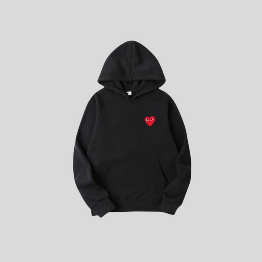 Hoodie met Geborduurd Hartdetail