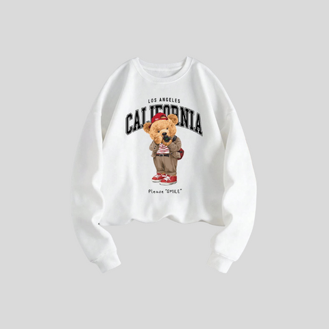 Unisex California Beer Trui – Oversized Sweater met Beer Print