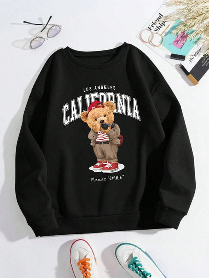 Unisex California Beer Trui – Oversized Sweater met Beer Print