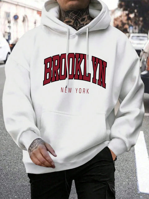 Brooklyn New York Hoodie – Unisex Oversized Sweater met Opdruk