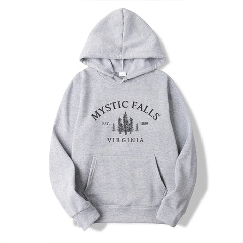 Mystic Falls Virginia Hoodie Salvatores Shirt Unisex Lange Mouw Ronde Hals Pullovers Hoodies Casual Trui Voor Vampierfans