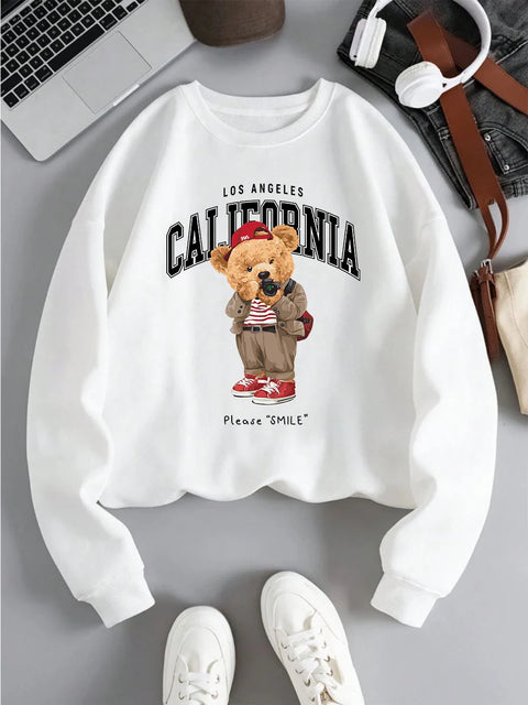 Unisex California Beer Trui – Oversized Sweater met Beer Print