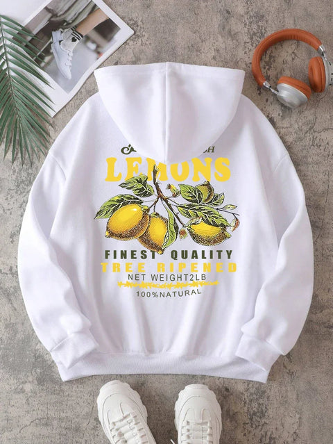 Lemons Make Lemonade” Hoodie – Unisex Sweater met Fruitprint