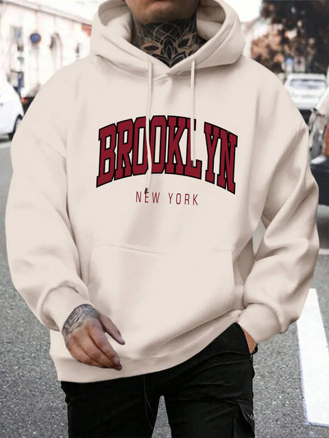 Brooklyn New York Hoodie – Unisex Oversized Sweater met Opdruk