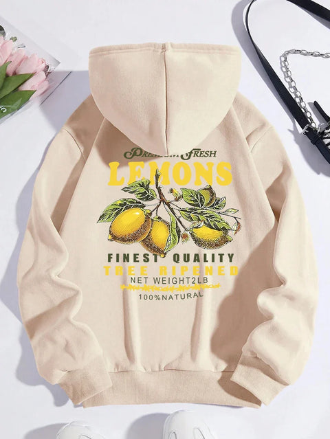 Lemons Make Lemonade” Hoodie – Unisex Sweater met Fruitprint