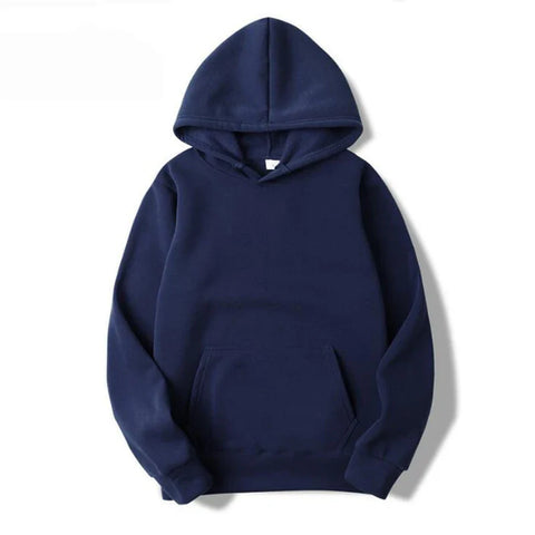 Unisex Navy Blauwe Hoodie – Comfortabele Oversized Sweater met Capuchon