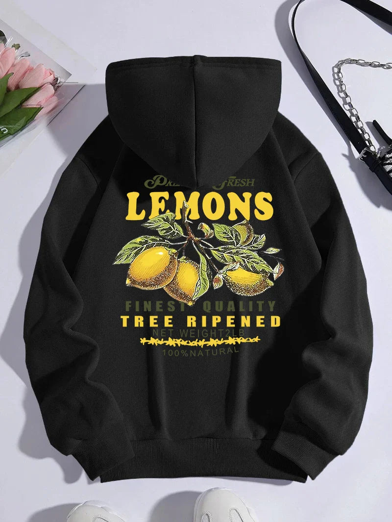 Lemons Make Lemonade” Hoodie – Unisex Sweater met Fruitprint