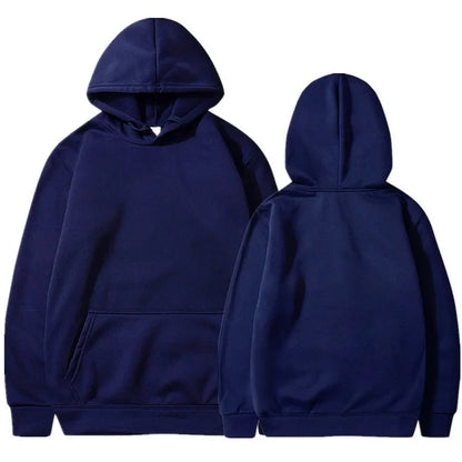 Unisex Navy Blauwe Hoodie – Comfortabele Oversized Sweater met Capuchon