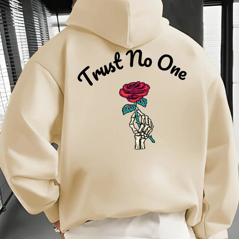 Trust No One” Hoodie – Unisex Streetwear Trui met Roos Design
