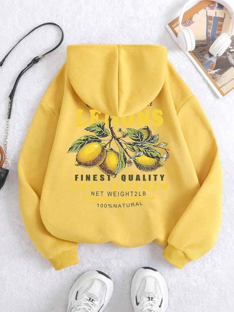 Lemons Make Lemonade” Hoodie – Unisex Sweater met Fruitprint