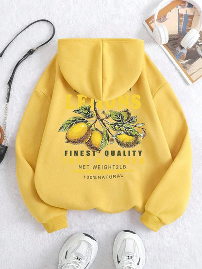 Lemons Make Lemonade” Hoodie – Unisex Sweater met Fruitprint