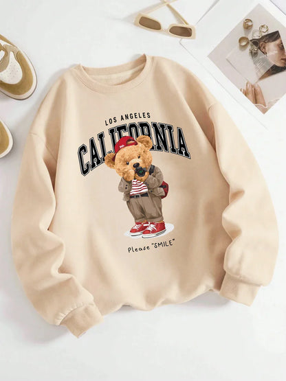 Unisex California Beer Trui – Oversized Sweater met Beer Print