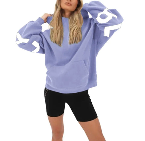 Statement Hoodie "BLANK" – Oversized Unisex Trui met Backprint & Armdetails